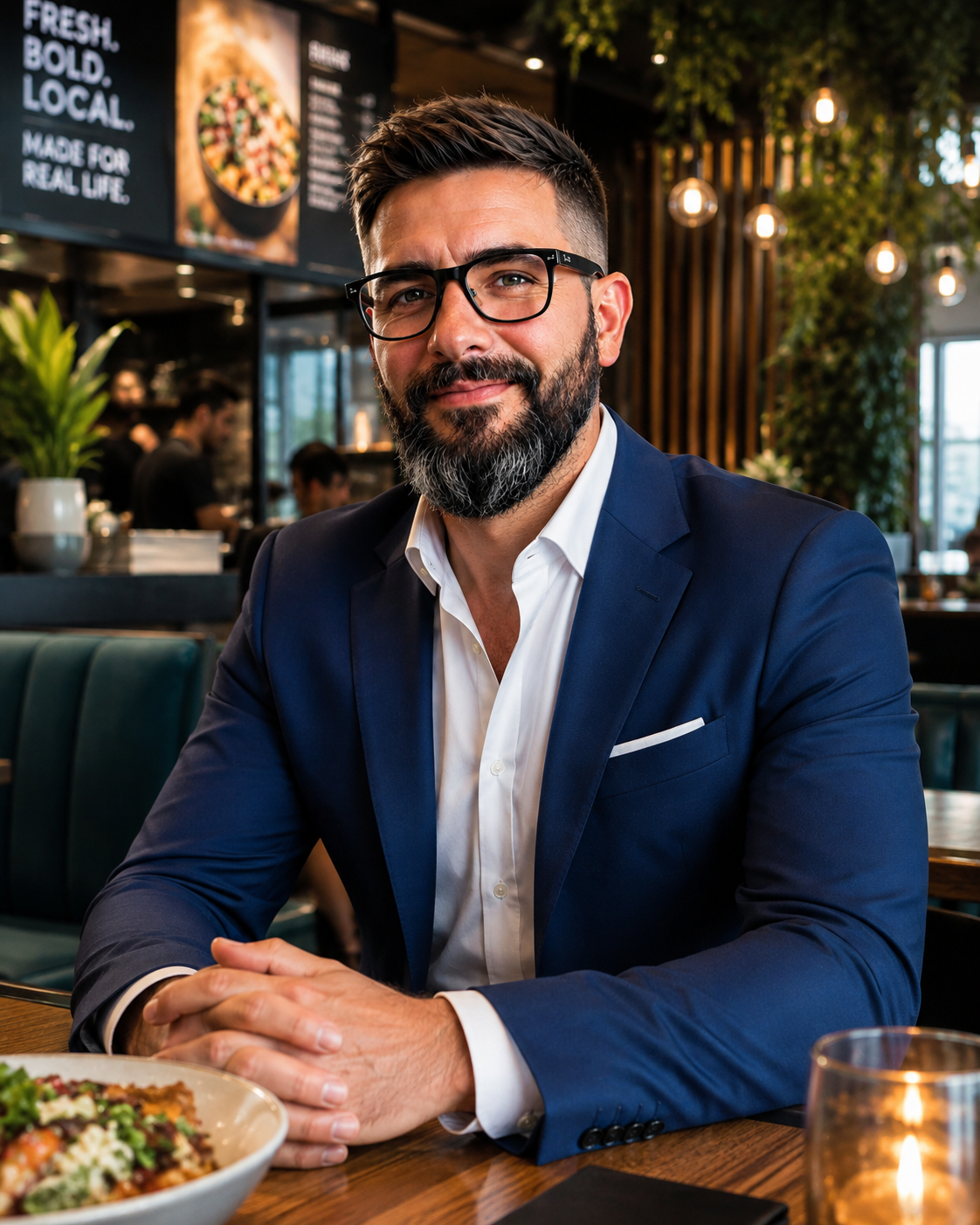 Sébastien au restaurant